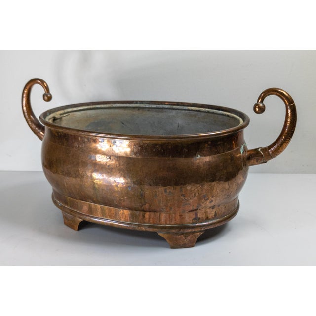 Traditional 20th Century English Arts & Crafts Copper Jardiniere Planter, Signed I Brandt For Sale - Image 3 of 13