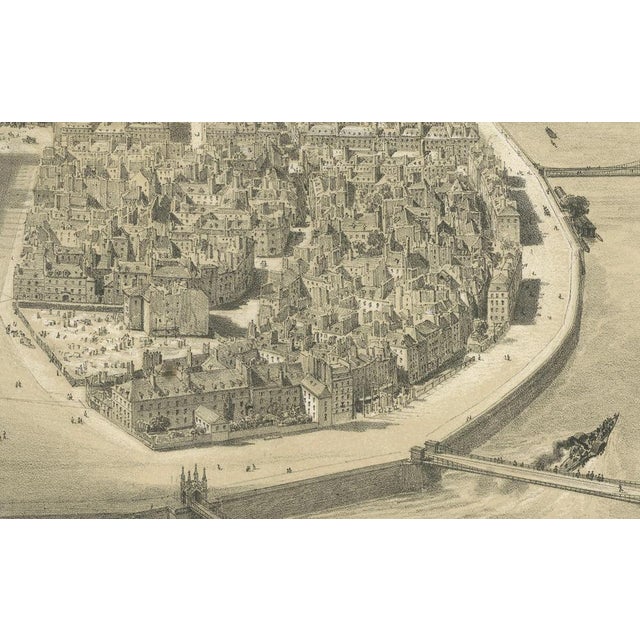 Albert, View of Paris from a Balloon, 1850, Lithograph on Paper For Sale - Image 9 of 12