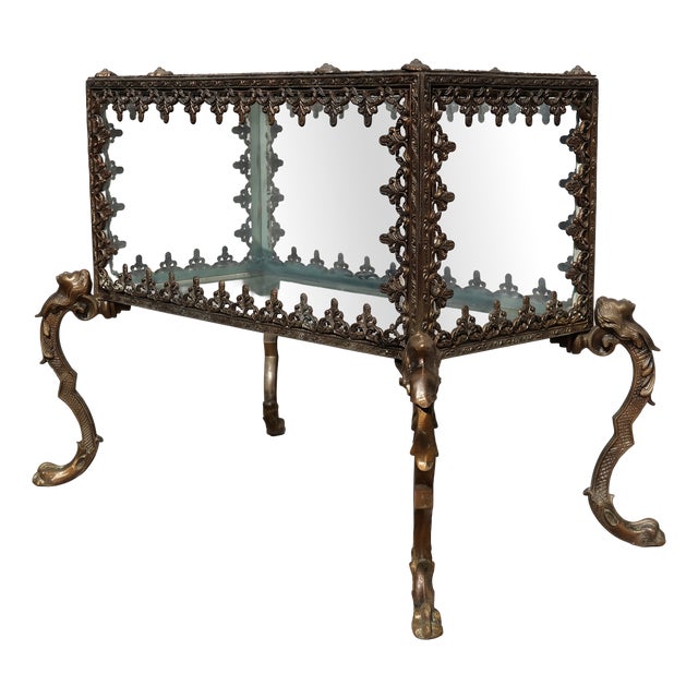 Late 19th Century Patinated and Gilded Bronze Parlor Aquarium For Sale