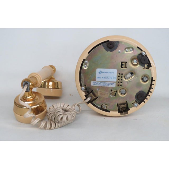 1982 Western Electric Rotary Telephone Celebrity Design Line Gold Accents 5127b For Sale - Image 12 of 12