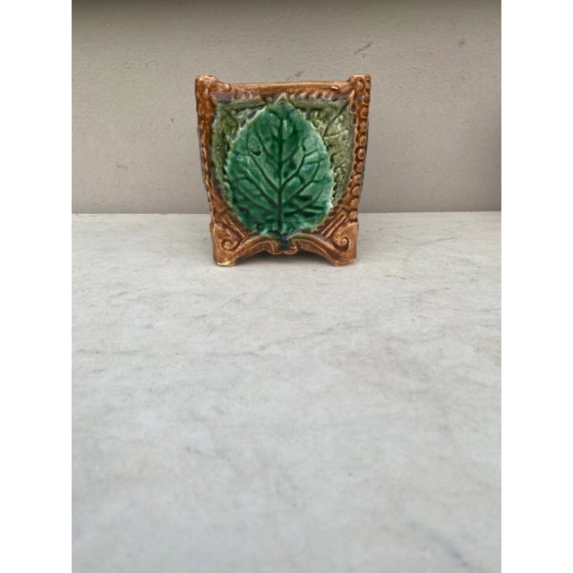 Ceramic French Majolica Cache Pot Onnaing, Circa 1890 For Sale - Image 7 of 7