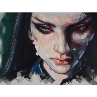 VAMPIRE - The Slow Drip of Time by Michelle Kohler | Oil on canvas Portrait of a woman with dark features. For Sale