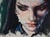 VAMPIRE - The Slow Drip of Time by Michelle Kohler | Oil on canvas Portrait of a woman with dark features. For Sale