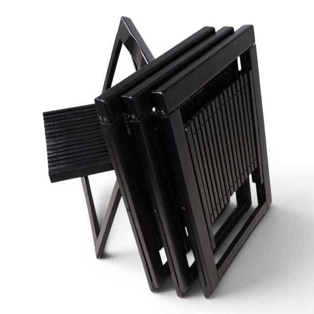 Trieste Folding Chairs by Aldo Jacobi for Bazzani, 1960, Set of 4 For Sale - Image 9 of 17