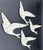 Each bird wall hanging measures approximately 7 inches long and 4 1/4 inches tall. Set of four MacKenzie Childs Small...