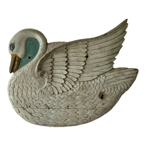 Early 20th Century Hand Carved Swan From a Carousel