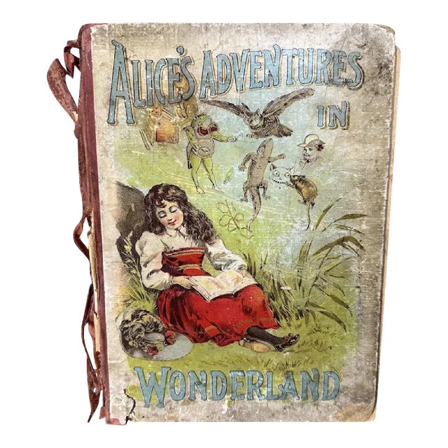 Antique Alice in Wonderland Book: Illustrated 1800s Edition For Sale