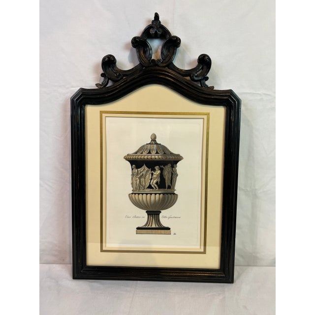 1990s "Vaso Antico Villa Giustiniani" Italian Hand Etched Engraving, Framed For Sale - Image 13 of 13