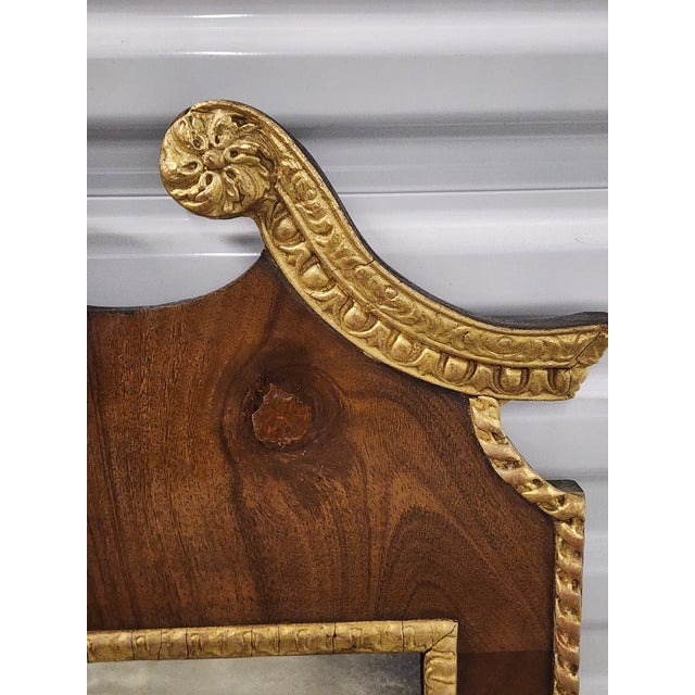Antique Georgian Style Mahagony Giltwood Mirror For Sale - Image 9 of 16