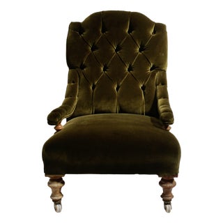 Victorian Deep Button Parlour Chair, 1880s For Sale