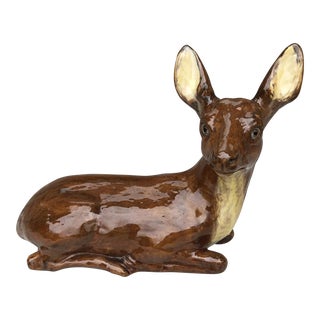 Rare French Terracotta Doe Bavent For Sale