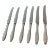 Vintage Mappin & Webb Sterling Silver Knives With Finger Point Stainless Blade - Set of 6 For Sale