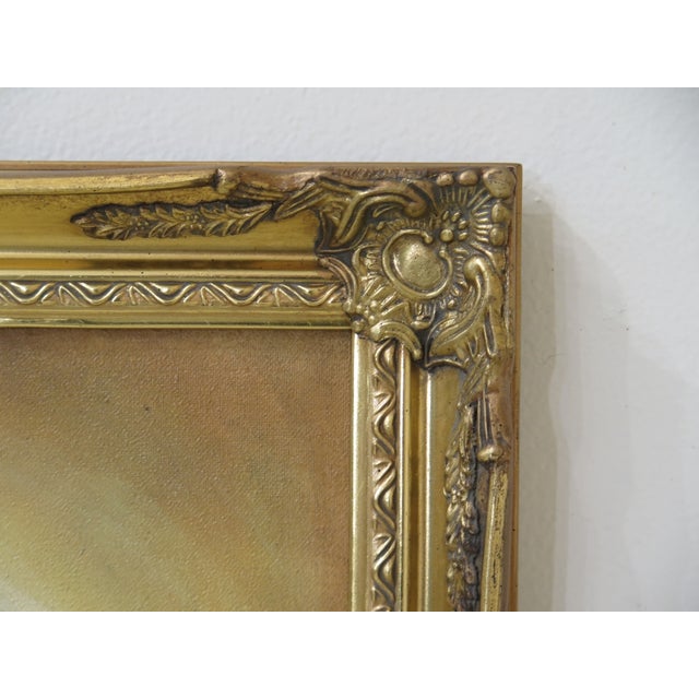 1990s Saxophone Musician Framed Oil Painting on Canvas For Sale - Image 4 of 6