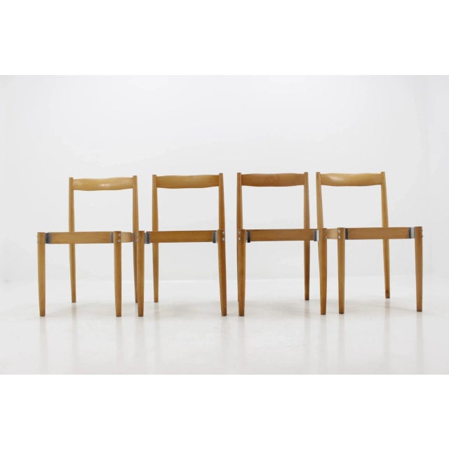 Mid-Century Modern Vintage Chairs by Miroslav Navrátil, 1960s, Set of 4 For Sale - Image 3 of 7