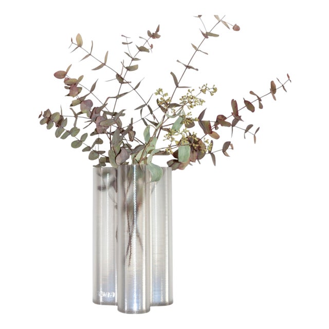 Tall Transparent Splash Vase by Mana For Sale