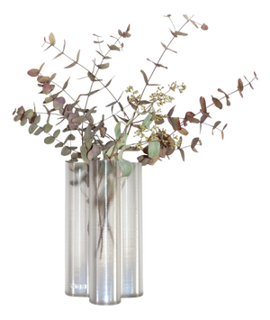 Tall Transparent Splash Vase by Mana
