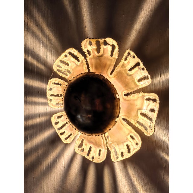 Brass Wall Lamp by Svend Aage Holm Sörensen for Holm Sørensen & Co, Denmark, 1969 For Sale - Image 3 of 6