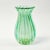 Stunning mid-century modern green & gold ribbed glass vase by the Italian master-blower Archimede Seguso and executed in...