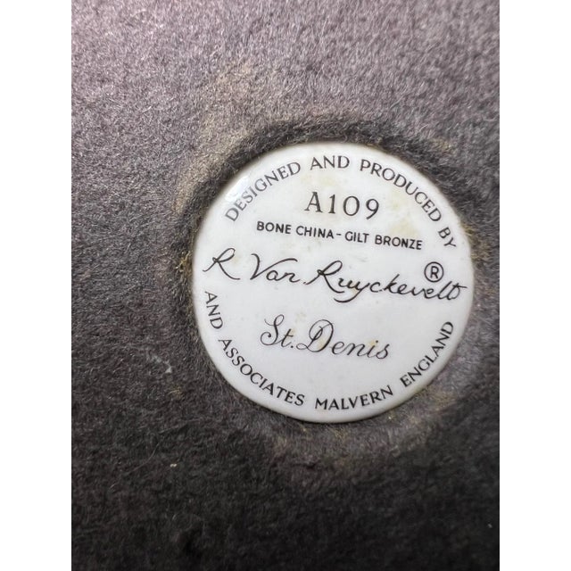 Gold Vintage St Denis. By R. Van Ruyckevelt Porcelain Sculpture For Sale - Image 8 of 9