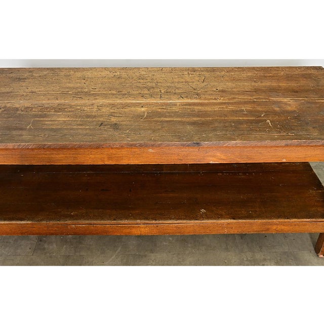 Rustic European French 18th Century Drapery Table/Island For Sale - Image 3 of 12