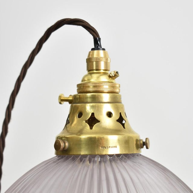 1920s Antique Holophane 2-Part Pendant Light, 1920s For Sale - Image 5 of 6