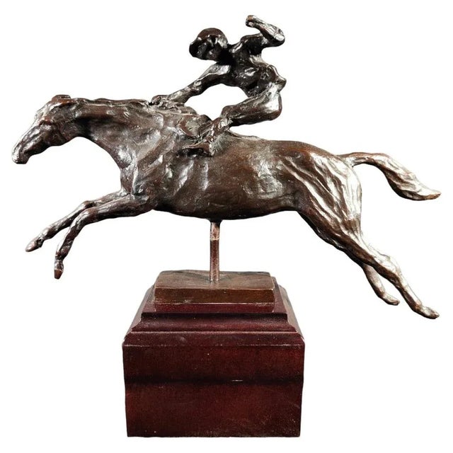 Bronze Polo Figurine, 1950s For Sale - Image 9 of 9