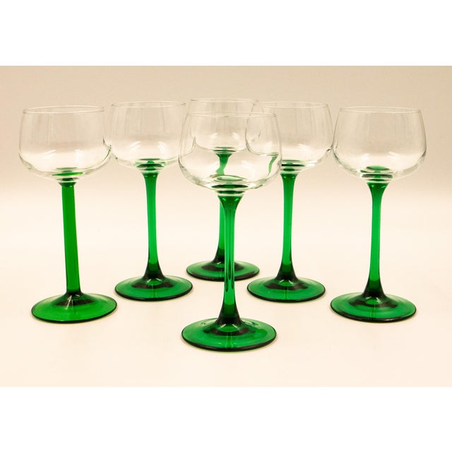 1970s Luminarc Alsace Wine Glasses - Set of 6 For Sale In Boston - Image 6 of 9