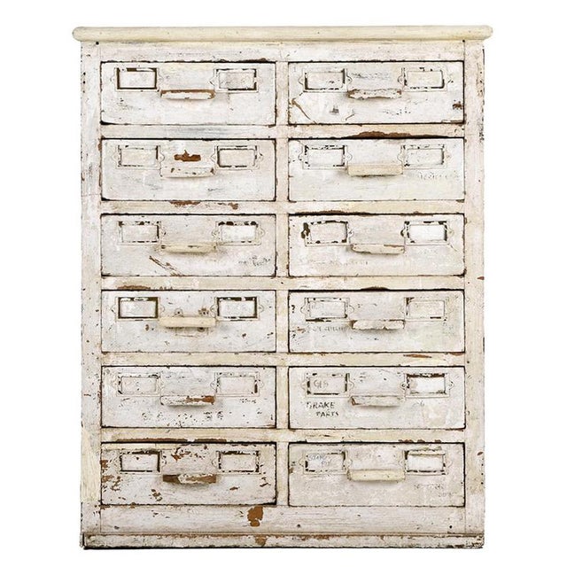 Wood Workshop Furniture in Wood with 12 drawers For Sale - Image 7 of 7