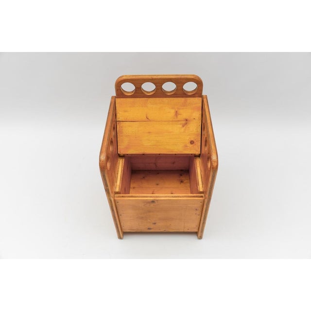 Set of Scandinavian Pine Wood Childs Chair and Bench, 1960s For Sale - Image 12 of 18