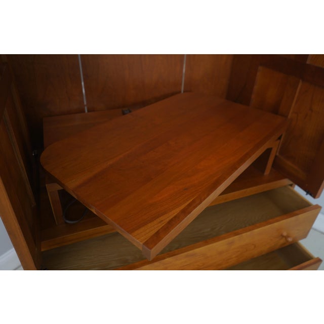 Stickley Stickley Cherry Armoire Tv Cabinet For Sale - Image 4 of 17