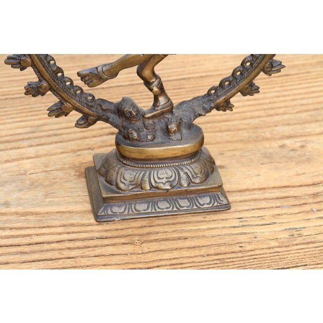Cosmic Circle of Fire Patinated Nataraja For Sale - Image 9 of 11