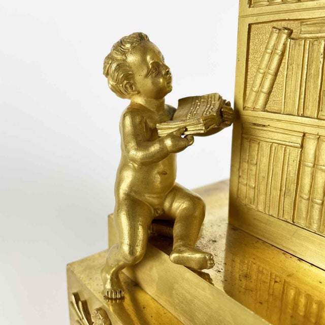 Gilded Bronze Table Clock For Sale - Image 10 of 15