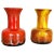 German Yellow-Red Fat Lava Pottery Vases from Jasba, 1970s, Set of 2 For Sale - Image 18 of 18