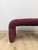 Mid 20th Century Postmodern Burgundy/Mauve Upholstered Curved Bench Vintage Sculptural Seating For Sale In Tampa - Image 6 of 9