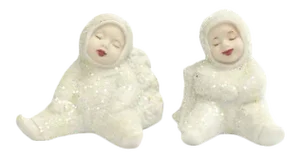 Mid 20th Century German Porcelain Snowbabies, a Pair