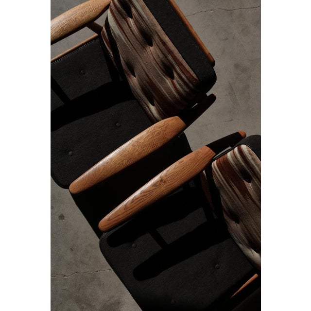 Rare early set of "cigar" lounge chairs by hans j. Wegner from the original getama production of the iconic ge-240 series....