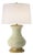 Chapman & Myers by Visual Comfort Signature Deauville Table Lamp in Celadon Crackle with Linen Shade For Sale