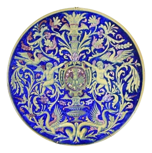 Large Ceramic Plate by Alberto Rubboli, 1950s