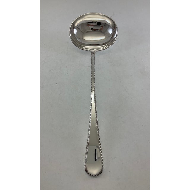 1980s Silver Soup Ladle, Feather Edge. For Sale - Image 13 of 15