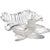 Cartier Signed Seguso Murano Vintage Crystal Clear Ribbed Surface Italian Art Glass Seashell Shell Bowl For Sale - Image 9 of 11