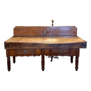 Early 19th Century Walnut Billot De Boucher/ Butcher's Table For Sale