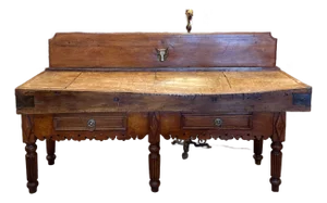 Early 19th Century Walnut Billot De Boucher/ Butcher's Table