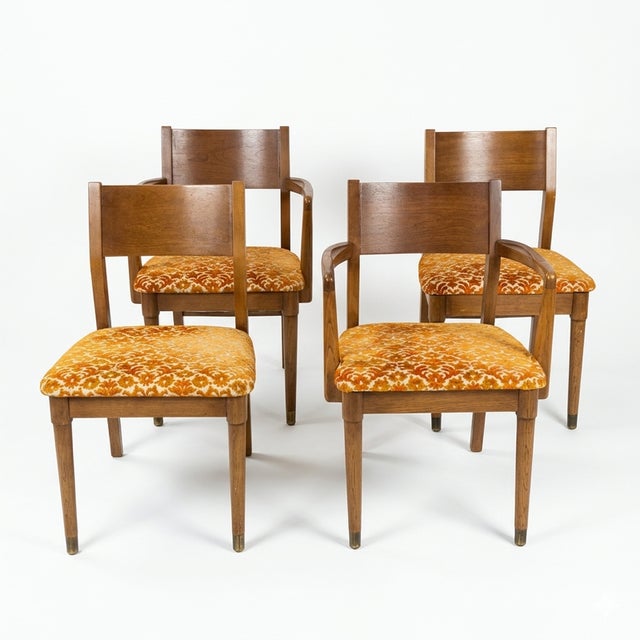 Mid-Century Modern 1960s Drexel Biscayne Vintage Mid Century Modern Set of Four Dining Chairs C. 1960s For Sale - Image 3 of 8
