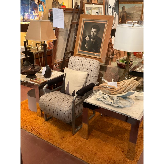 Metal Mid Century Deco Style Armchair by Goodyear For Sale - Image 7 of 7