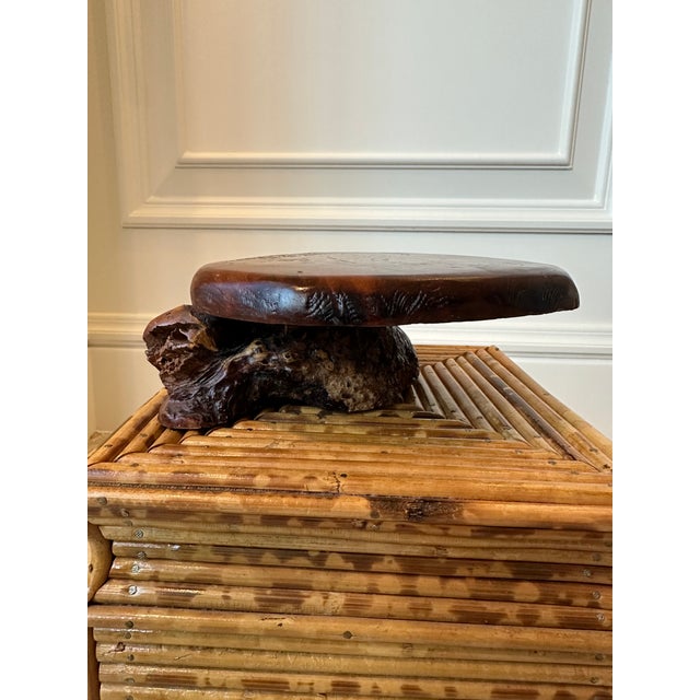 1970s Vintage 1970’s Handmade Burlwood Plinth / Riser For Sale - Image 5 of 15