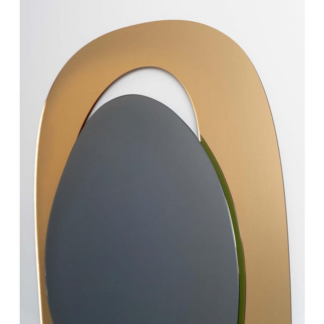 Handcrafted Soul Me Concept Mirror in Gold and Anthracite by Pon Design For Sale - Image 4 of 6