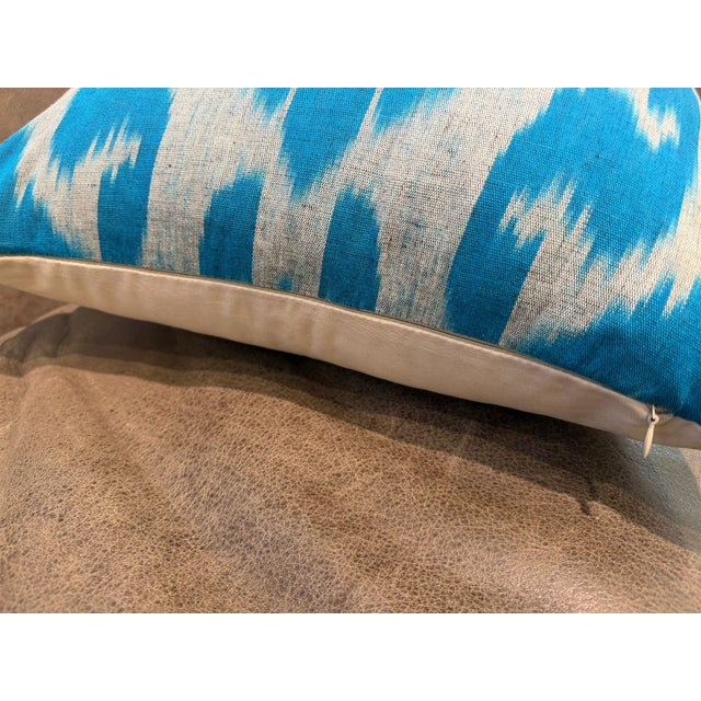 Vintage Silk Ikat Square Cushion Cover For Sale In Los Angeles - Image 6 of 13