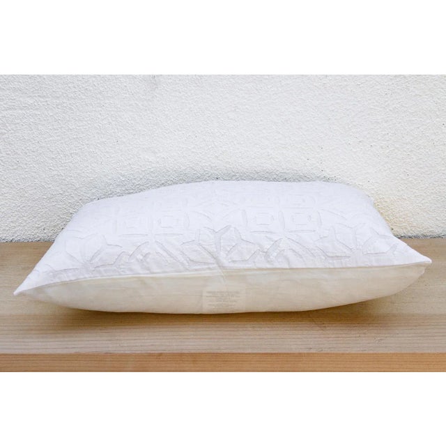 Textile Bloom Lumbar Applique Pillow Cover For Sale - Image 7 of 9