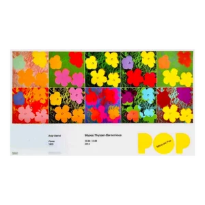 Oversized Flowers 1970 Andy Warhol Foundation Offset Lithograph Pop Art Museum Exhibition Poster