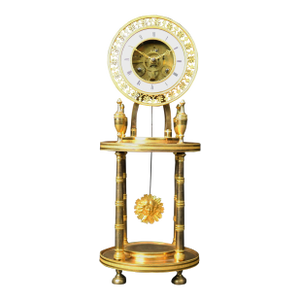 French Empire Gilt Bronze Mantel Clock, Circa 1810